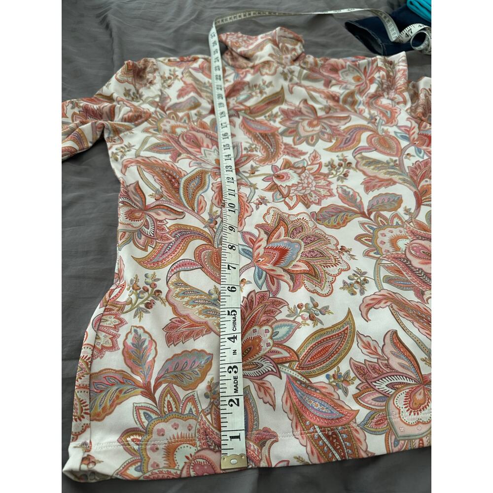 ZIMMERMANN Ladybeetle Paisley Floral Turtleneck Top Size 3/Large - Picture 12 of 15